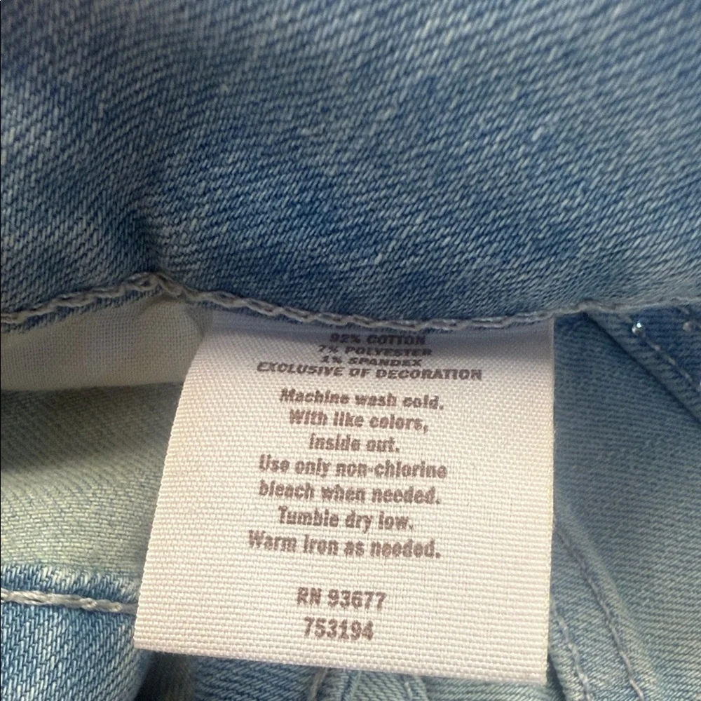 Decree‎ Sky Blue Frayed Jean Shorts